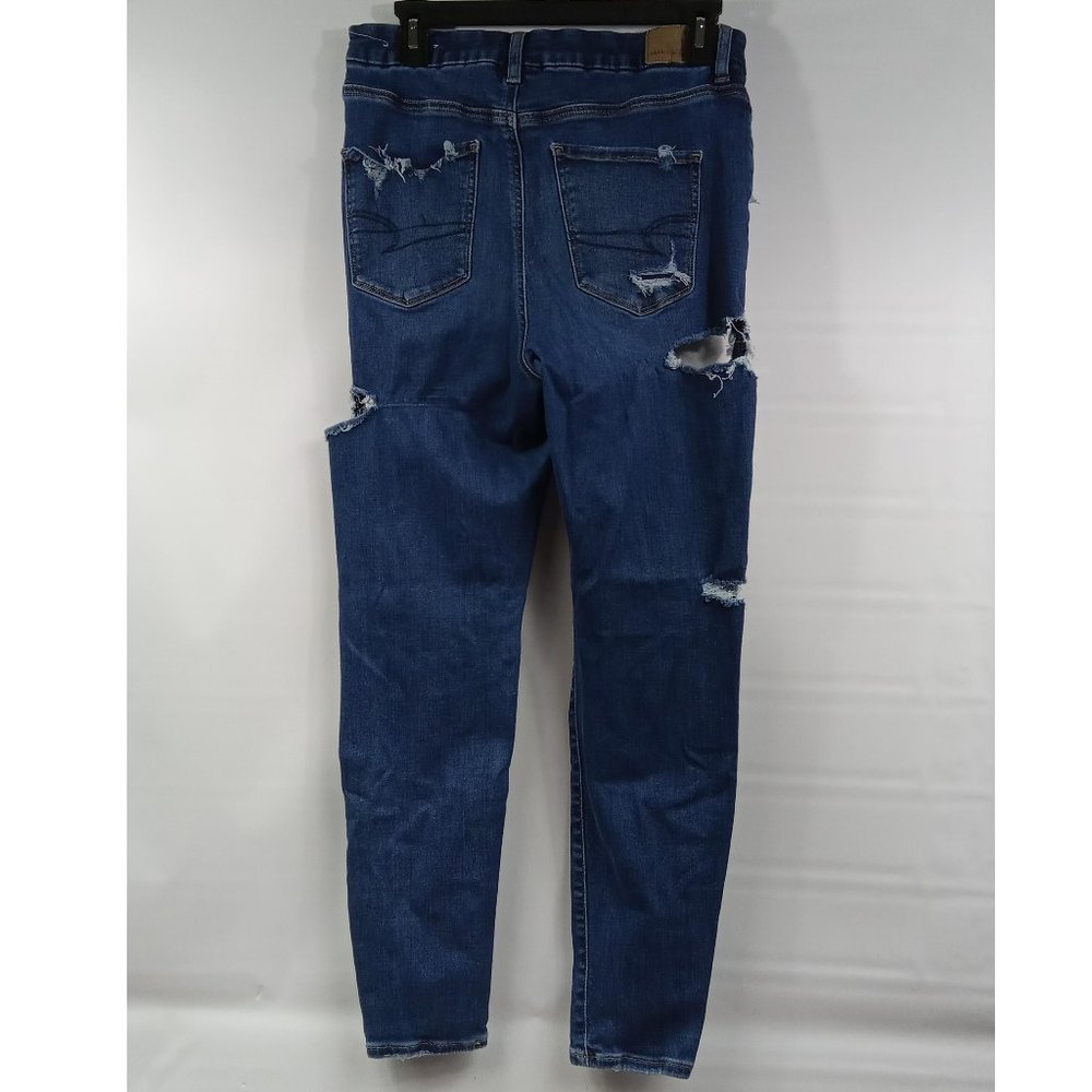 American Eagle Curvy Hi-Rise Jegging Torn Look Size 10 Petite - Picture 4 of 9